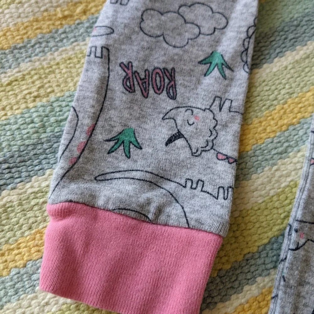 Carter's Dinosaur print knit footless PJs Pajamas 2T